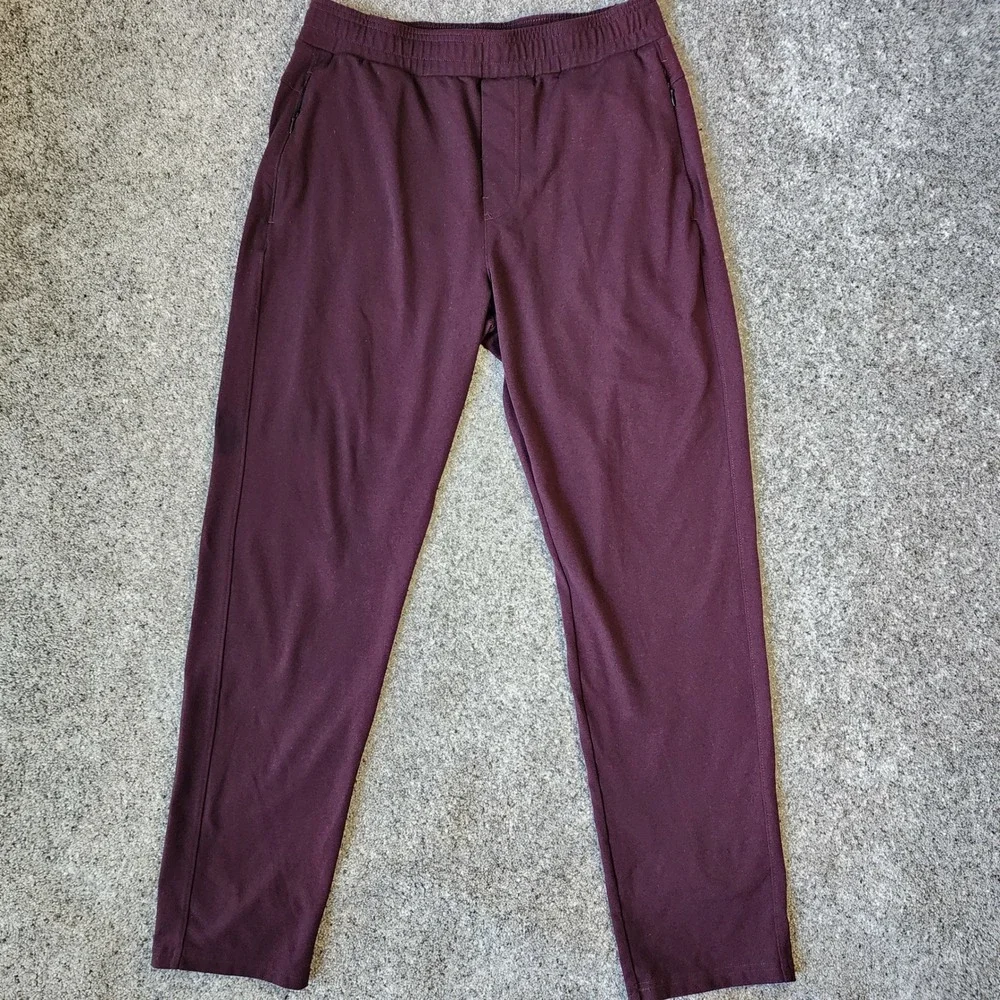 Public Rec All Day Every Day Pants Mens 34/32 Burgundy Jogger Tapered‎ Excellent